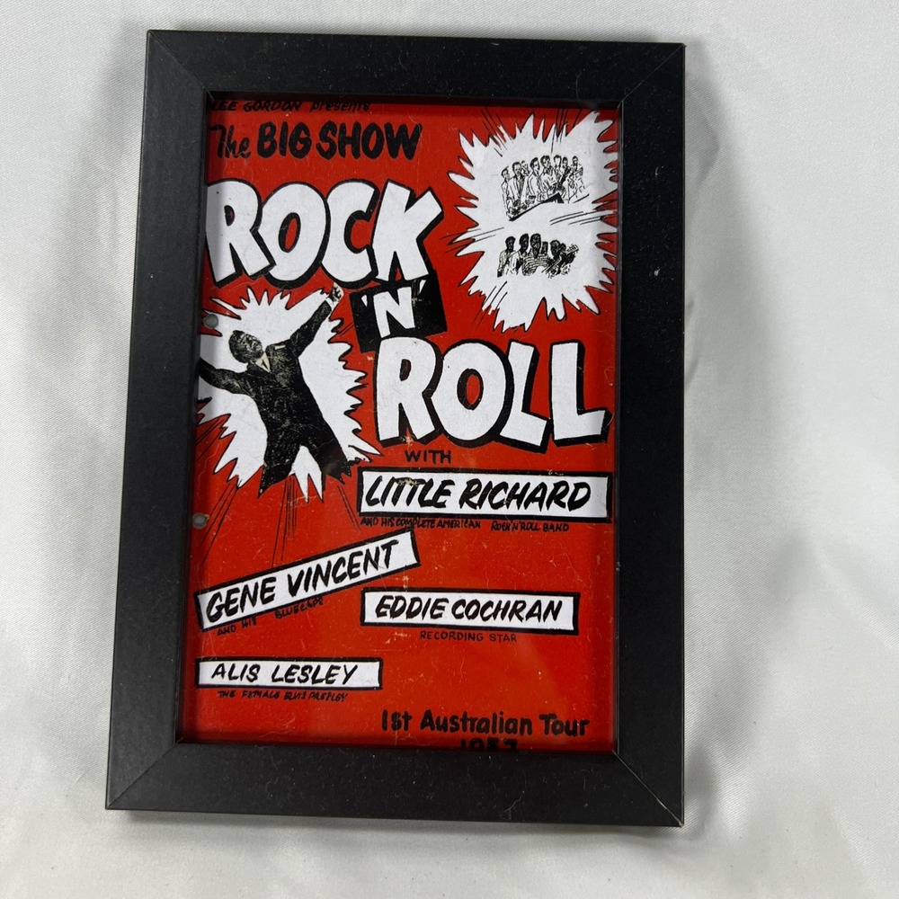 Little Richard Rock N Roll 1st Australian Tour 1957 Framed Art Print 4.5x6.5 - Picture 1 of 4